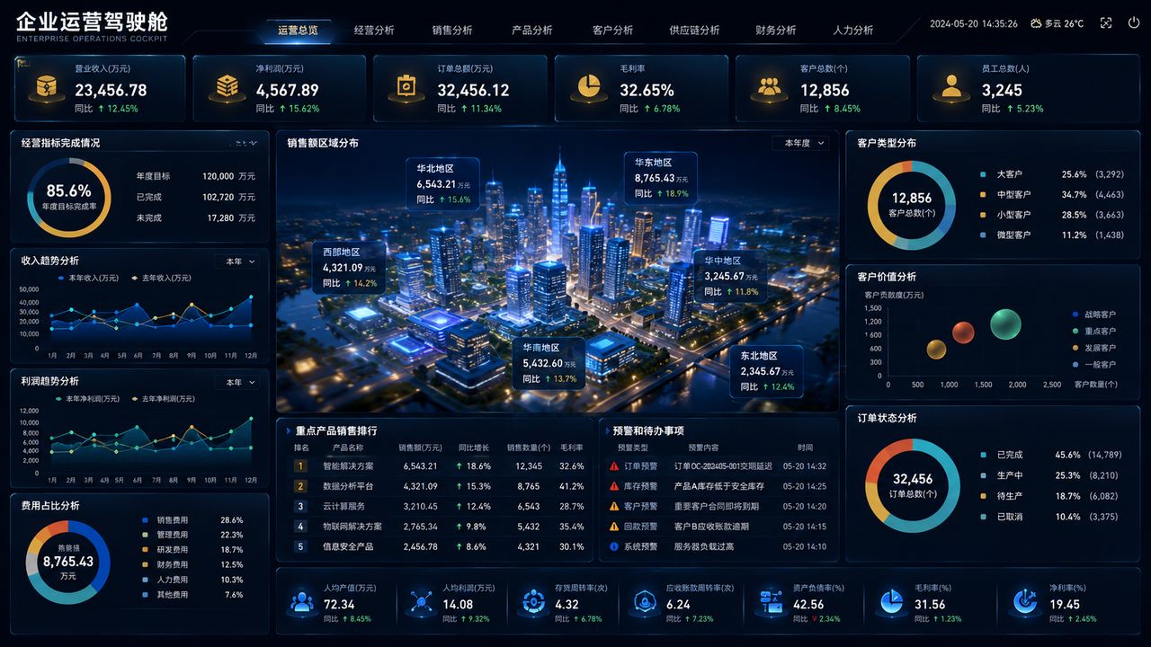 企业经营驾驶舱项目图